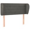 vidaXL voodipeats servadega, tumehall, 83x23x78/88 cm, samet