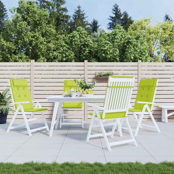 vidaXL kõrge seljatoega toolipadjad 4 tk, erkroheline, oxford kangas