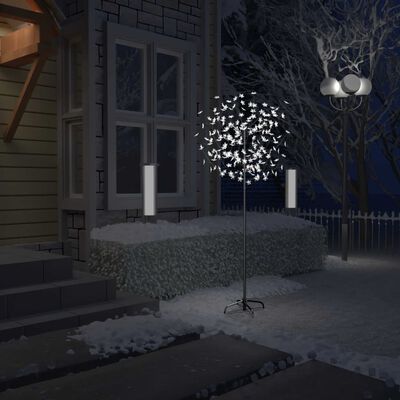 vidaXL jõulupuu 200 LEDi, külm valge, kirsiõied 180 cm