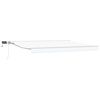 vidaXL Manuaalne varikatus LED-idega Valge 4,5 &times; 3 m