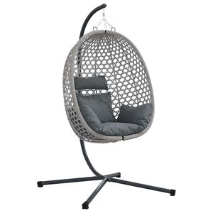 vidaXL Rippuv munakujuline tool pol&uuml;rotang 104 x 100 x 191 cm