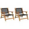 vidaXL Aia m&ouml;&ouml;bel 2 pcs Must 67 x 78 x 73 cm Tugev akatsiapuu