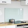 vidaXL Kögi Splashback Valge 80 x 50 cm karastatud klaas