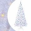 vidaXL Tehisj&otilde;ulupuu koos 300 LED-iga Valge 240 cm PVC ja teras
