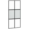 vidaXL liuguks, must, 102,5 x 205 cm, karastatud klaas ja alumiinium