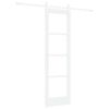 vidaXL Libisev uks ORKDAL Valge 61 x 198,5 cm Soe m&auml;nnipuit ja klaas