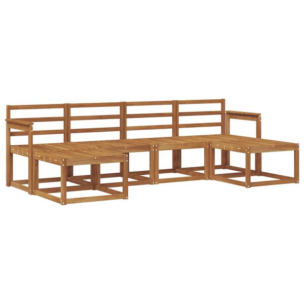 vidaXL V&auml;li diivanikomplekt 6 pcs Neutraalne Tugev akatsiapuu