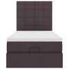 vidaXL Ottomani voodiraam madratsiga, tumepruun, 80x200cm, kangas