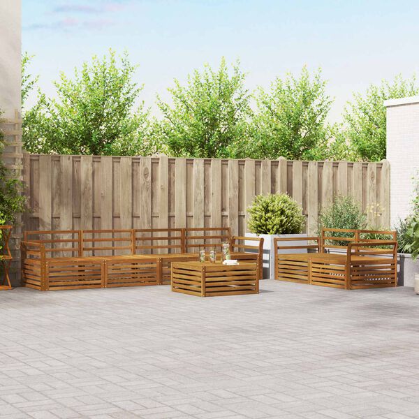 vidaXL V&auml;li diivanikomplekt 7 pcs Neutraalne Tugev akatsiapuu