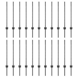 vidaXL Maatrikse posti 22 tk Hall 120 cm Pulberv&auml;rvitud teras