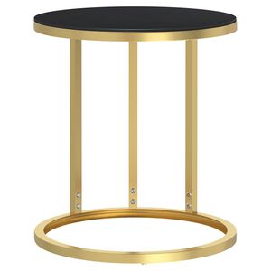 vidaXL lisalaud, kuldne ja must, 45 cm, karastatud klaas