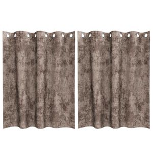 vidaXL Satiinist kardinad 2 pcs Cappuccino 140 x 140 cm Samet