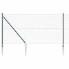vidaXL N&otilde;elaga ketislipp 10 x 1 m PVC-kaetud teras Roheline V&otilde;rk