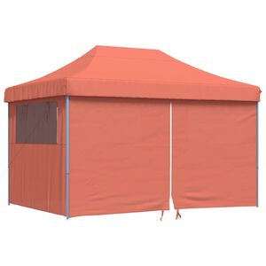 vidaXL kokkupandav pop-up peotelk 4 k&uuml;lgseinaga, terrakota
