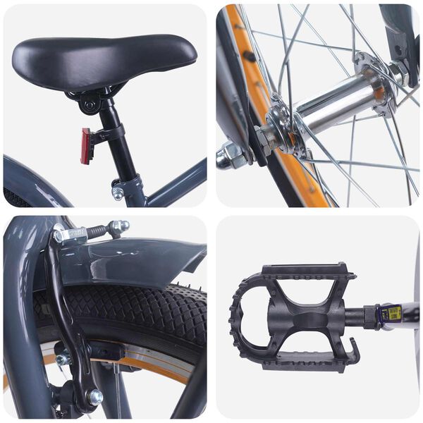 vidaXL Laste Bike 18 Tolli 5-7 aastastele Tumehall