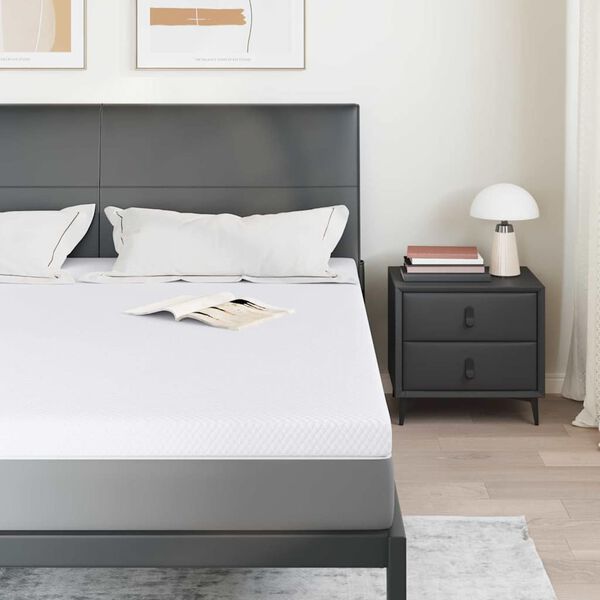 vidaXL Madratsi kate Valge 200 x 200 cm Jakardi kangas