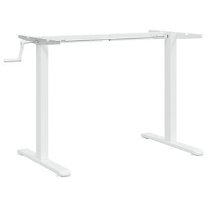 vidaXL lauaraam, valge, (94-135) x 60 x (70-114) cm, teras