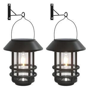 vidaXL päikesetoitel õue seinavalgustid 2 tk, valge