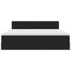 vidaXL LED-valgusega hoiuvoodi madratsiga Must 200 x 200 cm Samet