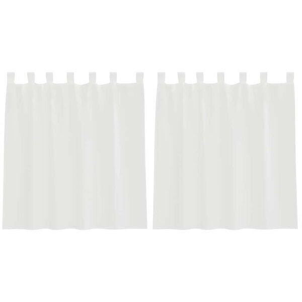 vidaXL Aasadega Voile kardinad 2 tk valge 140x140 cm