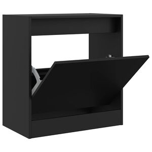 vidaXL jalatsikapp, must, 60 x 34 x 63,5 cm, tehispuit
