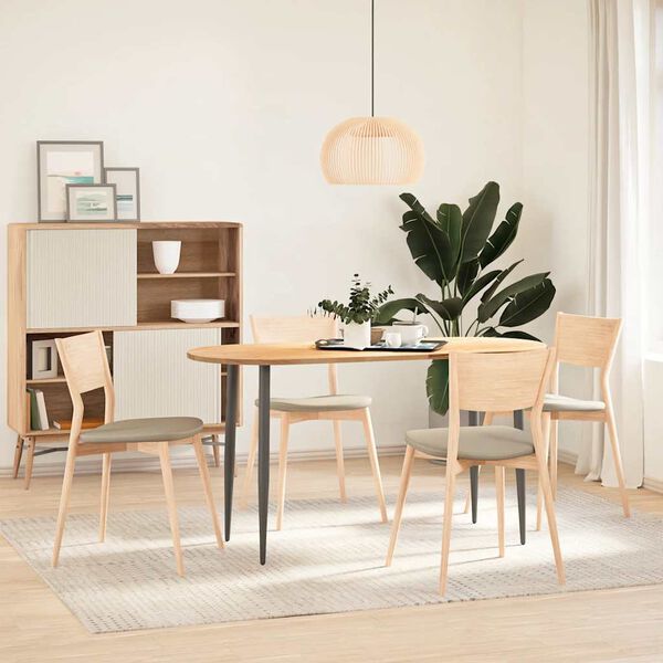 vidaXL lauaplaat, 140 x 60 x 2 cm, tammepuit ovaalne