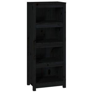 vidaXL raamatukapp, must, 50x35x125,5 cm, t&auml;ism&auml;nnipuit