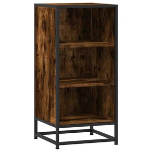 vidaXL puhvetkapp, suitsutatud tamm, 35,5x35x76cm, tehispuit ja metall