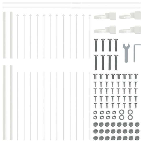 vidaXL Aiandus aiapaneel Valge 1,7 x 1,5 m Pulberkattega teras