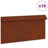 vidaXL &Uuml;kssarviku aed 16 tk 50 x 3,5 x 25 cm terase t&uuml;&uuml;p Rooste