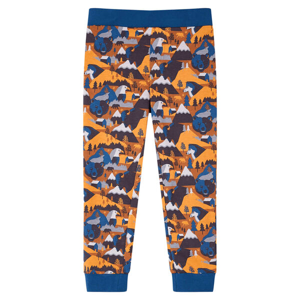 Pikkade varrukatega laste pidžaamad, konjakipruun, 128