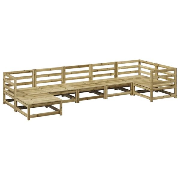 vidaXL 7-osaline aiadiivani komplekt, immutatud m&auml;nnipuit