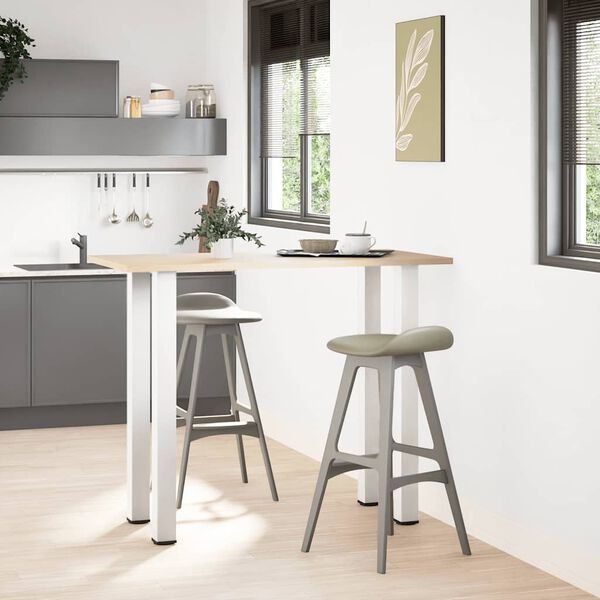 vidaXL baarilaua jalad 4 tk valged 110&ndash;112 cm terasest