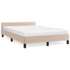 vidaXL voodiraam peatsiga ilma madratsita Cappuccino 120x200 cm