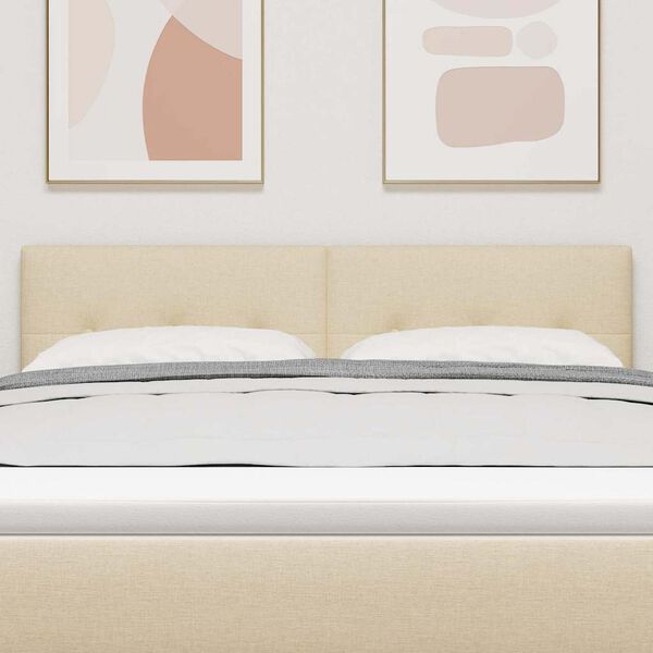 vidaXL LED peatoed LED -ribatuledega peaga cream 144 cm Pol&uuml;ester