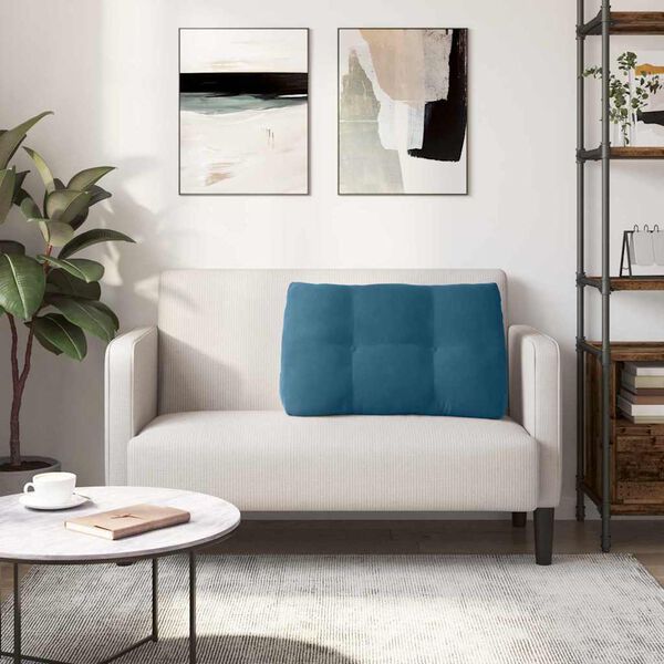 vidaXL Seljatugi padi Sinine 80 x 24 x 50 cm Samet