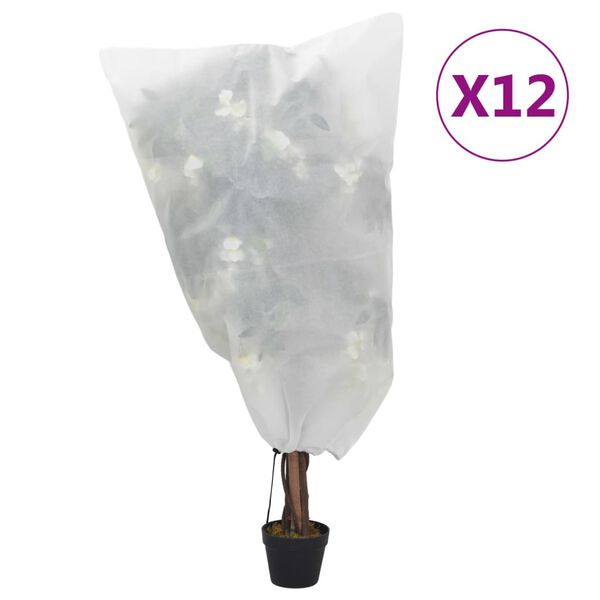 vidaXL pingutusn&ouml;&ouml;riga taime fliiskatted 12 tk, 70 g/m&sup2;, 0,8x1 m