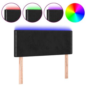 vidaXL LED-voodipeats, must, 90x5x78/88 cm, samet