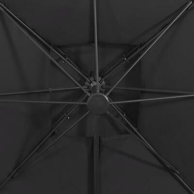 vidaXL konsooldisainiga päikesevari topelt ülaosaga, 300 x 300cm, must