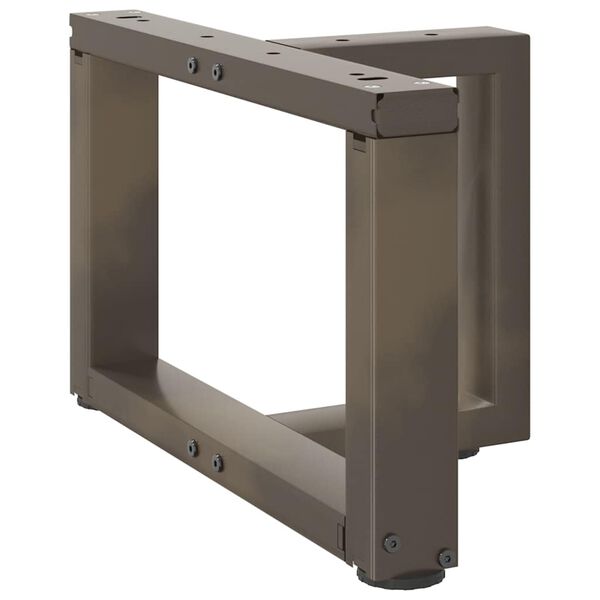 vidaXL kohvilaua jalad T-kujulised 2 tk mustad 50 x 25 x (30-31) cm terasest