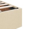 vidaXL Voodi hoiukohaga ja madratsiga cream 100 x 200 cm Pol&uuml;ester