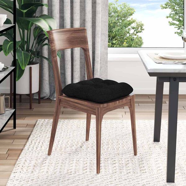 vidaXL Istumispatjad 4 pcs Must 45 x 45 x 12 cm kangas