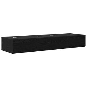 vidaXL Stuudio laud Must tamm 130 x 40 x 19,5 cm Tehispuit