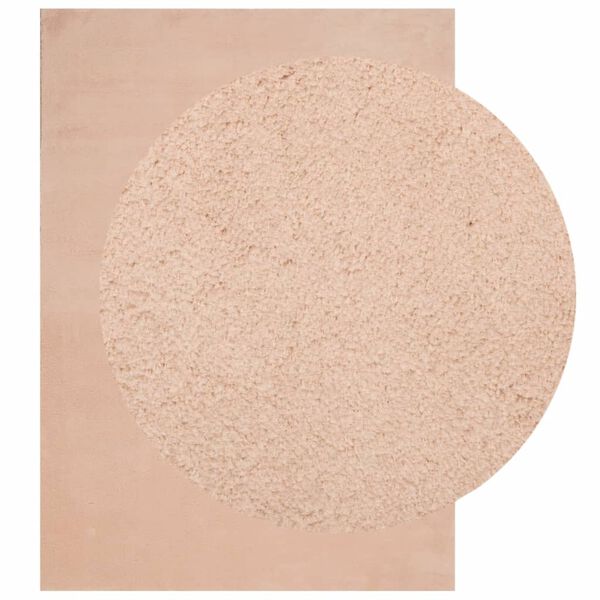 vidaXL vaip HUARTE, l&uuml;hikese narmaga, pestav, kahvaturoosa, 200x280 cm