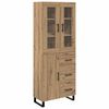 vidaXL K&otilde;rgushein 2 pcs K&auml;sit&ouml;&ouml;puu 69,5 x 34 x 180 cm Tehispuit
