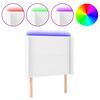 vidaXL LED-voodipeats, valge, 83x16x118/128 cm, kunstnahk