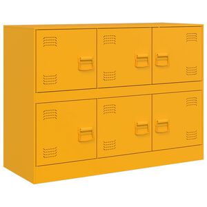 vidaXL puhvetkapp, sinepikollane, 99x39x73 cm, teras