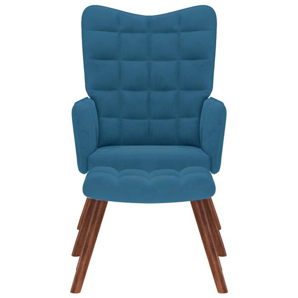 vidaXL puhketool jalapingiga, sinine, samet