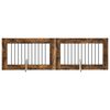 vidaXL Koerav&auml;rav koos aluspuudega 2 pcs Suitsutatud tamm 100 x 60 cm