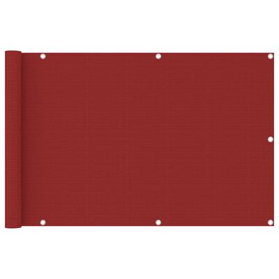vidaXL rõdusirm, punane, 90 x 400 cm, HDPE